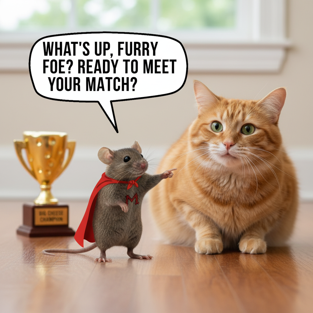 When a Mouse Outsmarts the Cat: Unlikely Showdown!