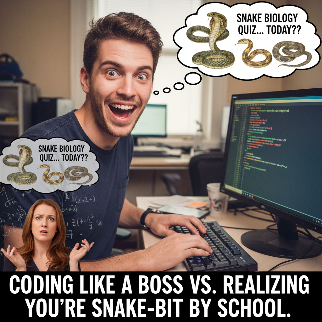 When You Realize Python Isn't a Snake