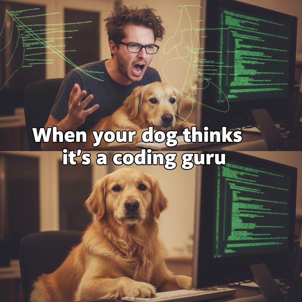 When Coding with Your Dog Goes Hilariously Wrong