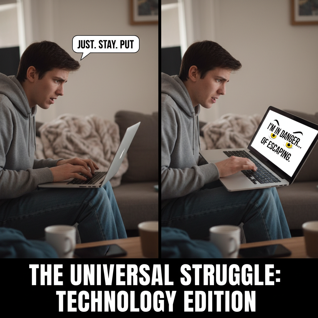 When Your Computer Is Loose and Fiddly: A Relatable Struggle