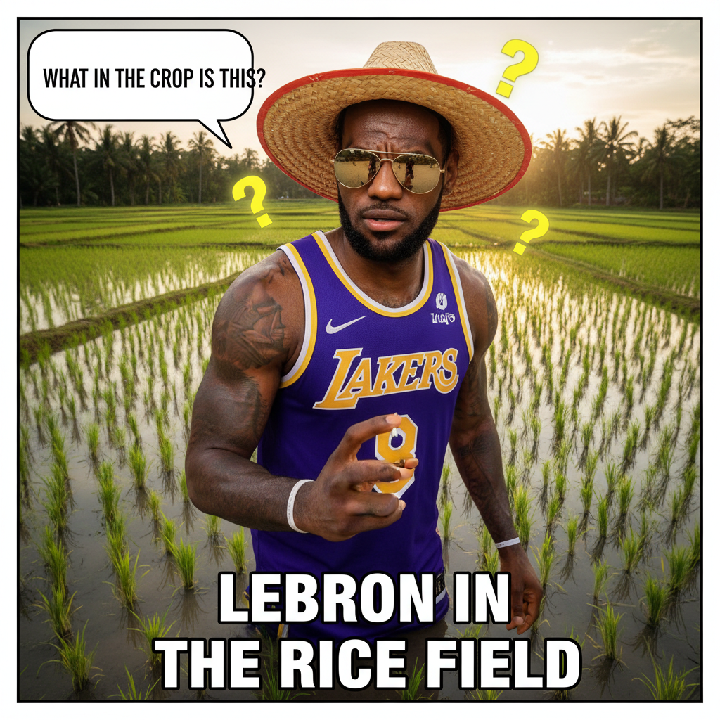 LeBron's Unexpected Rice Farming Adventure!