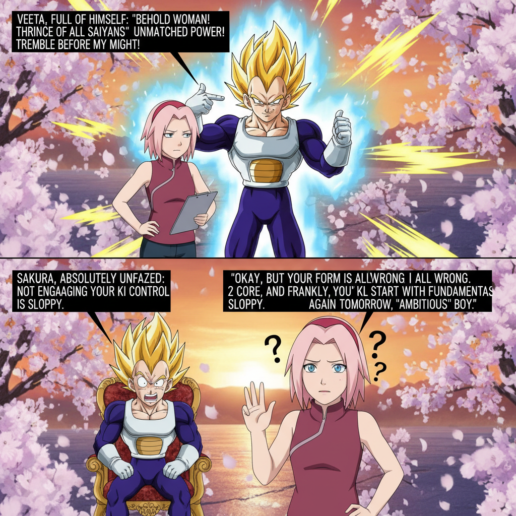 Vegeta's Ultimate Power Move: Sakura's Confusion