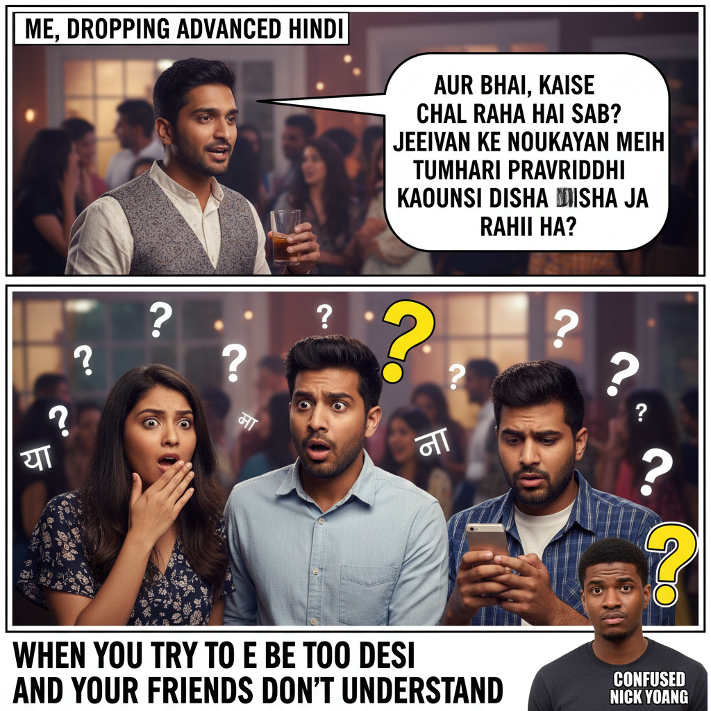 When Hindi Phrases Confuse Everyone at the Party
