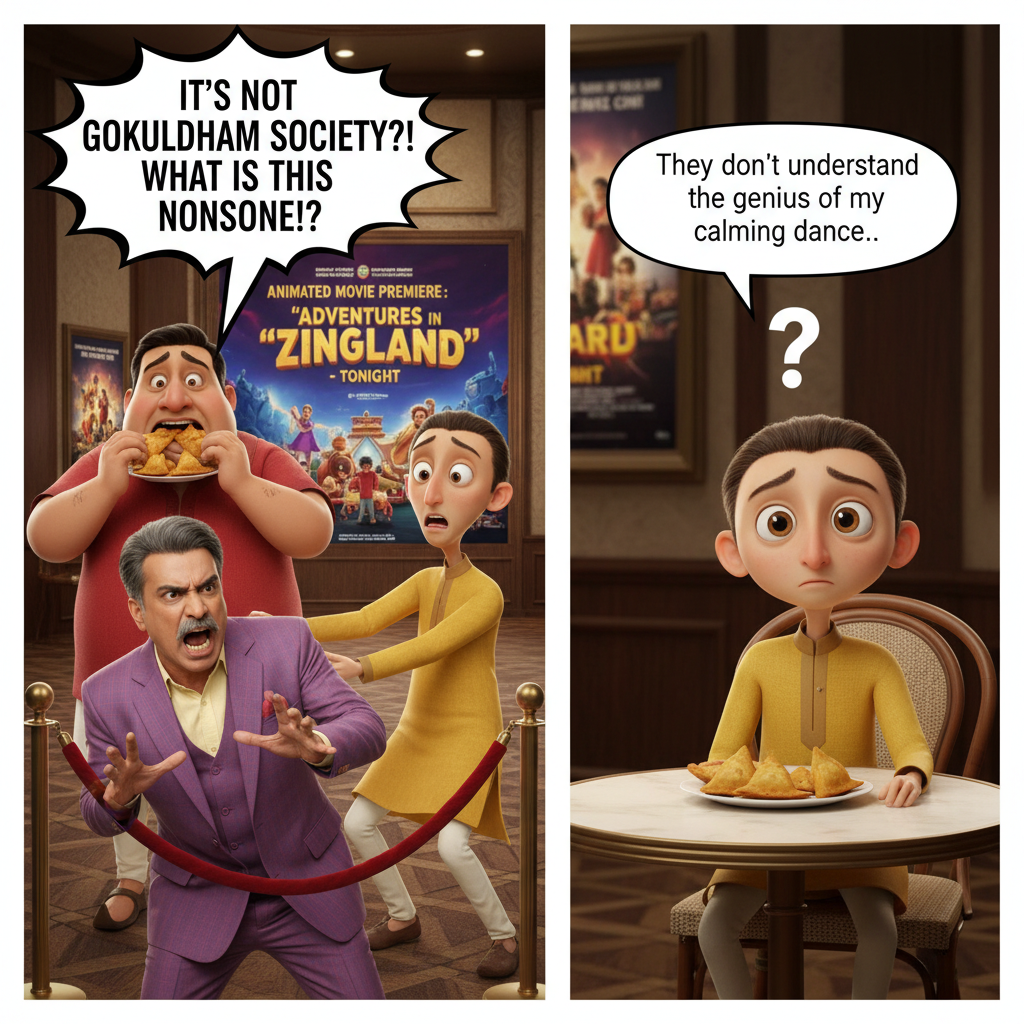 When Motu Patlu meet Taarak Mehta at a New Animated Movie Premiere