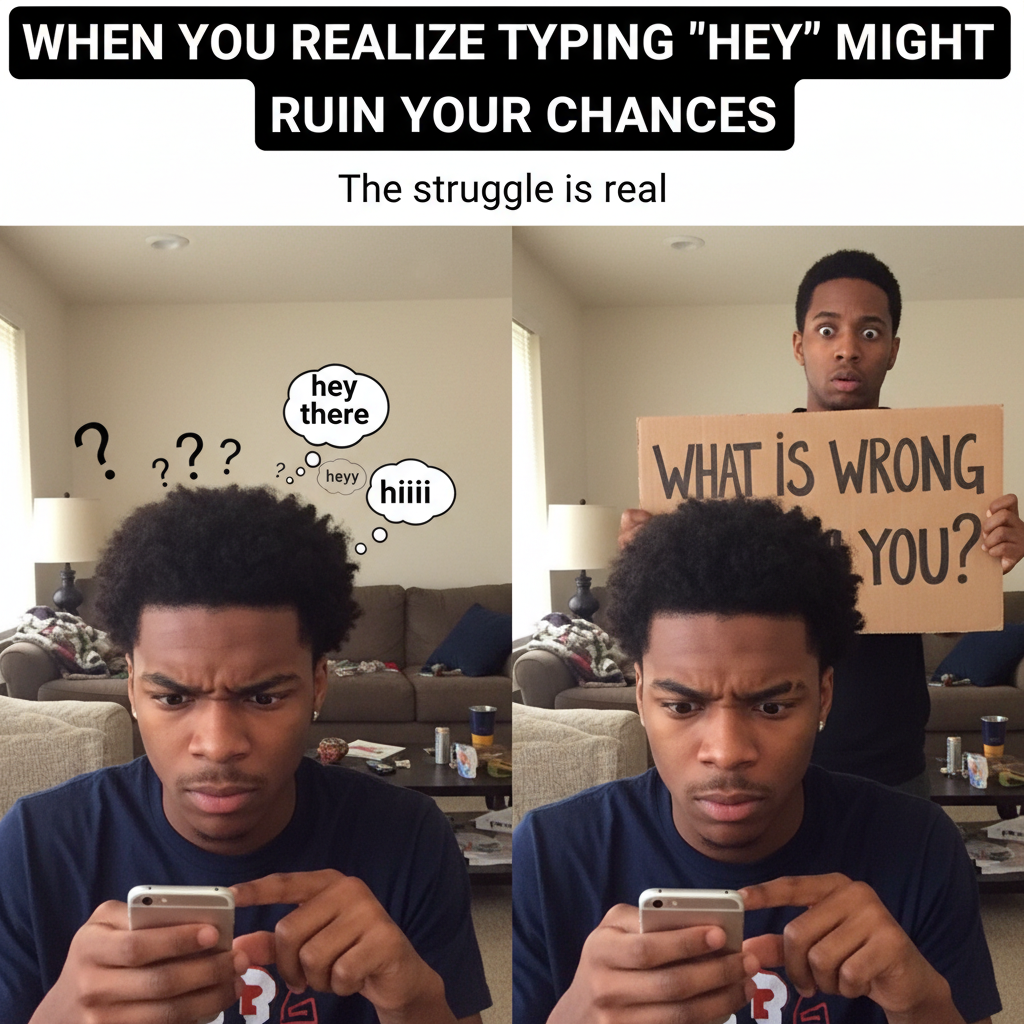 When You Try to Text 'Hey' but Overthink It