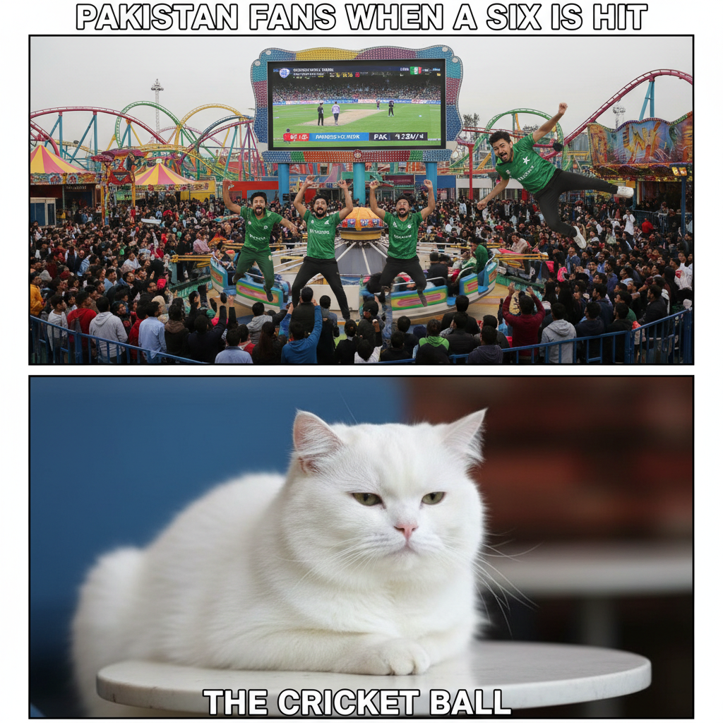 When Pakistan fans drop during the India match at Joyland rides!