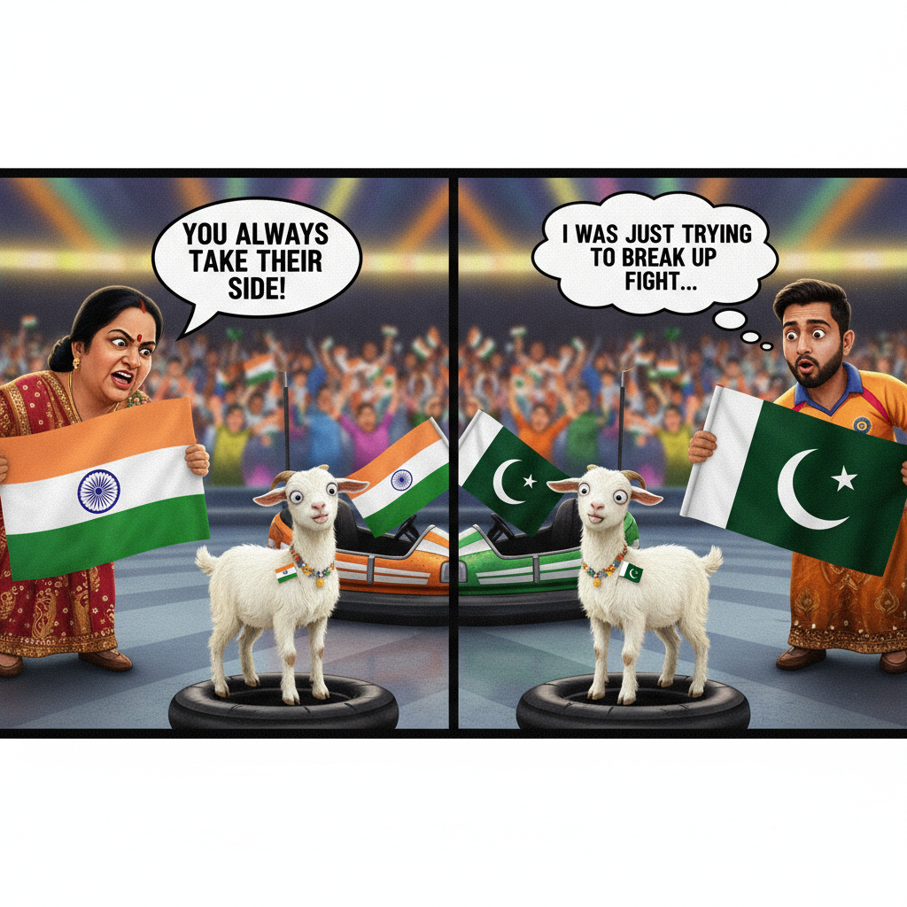 Bumper Cars Showdown: Pakistan vs India at Joyland Park!