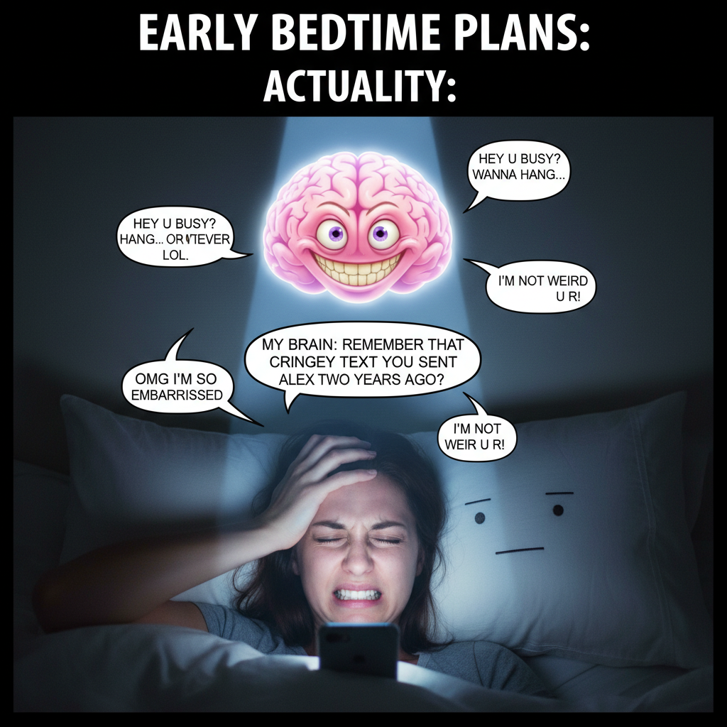When Your Brain Roasts You at Bedtime
