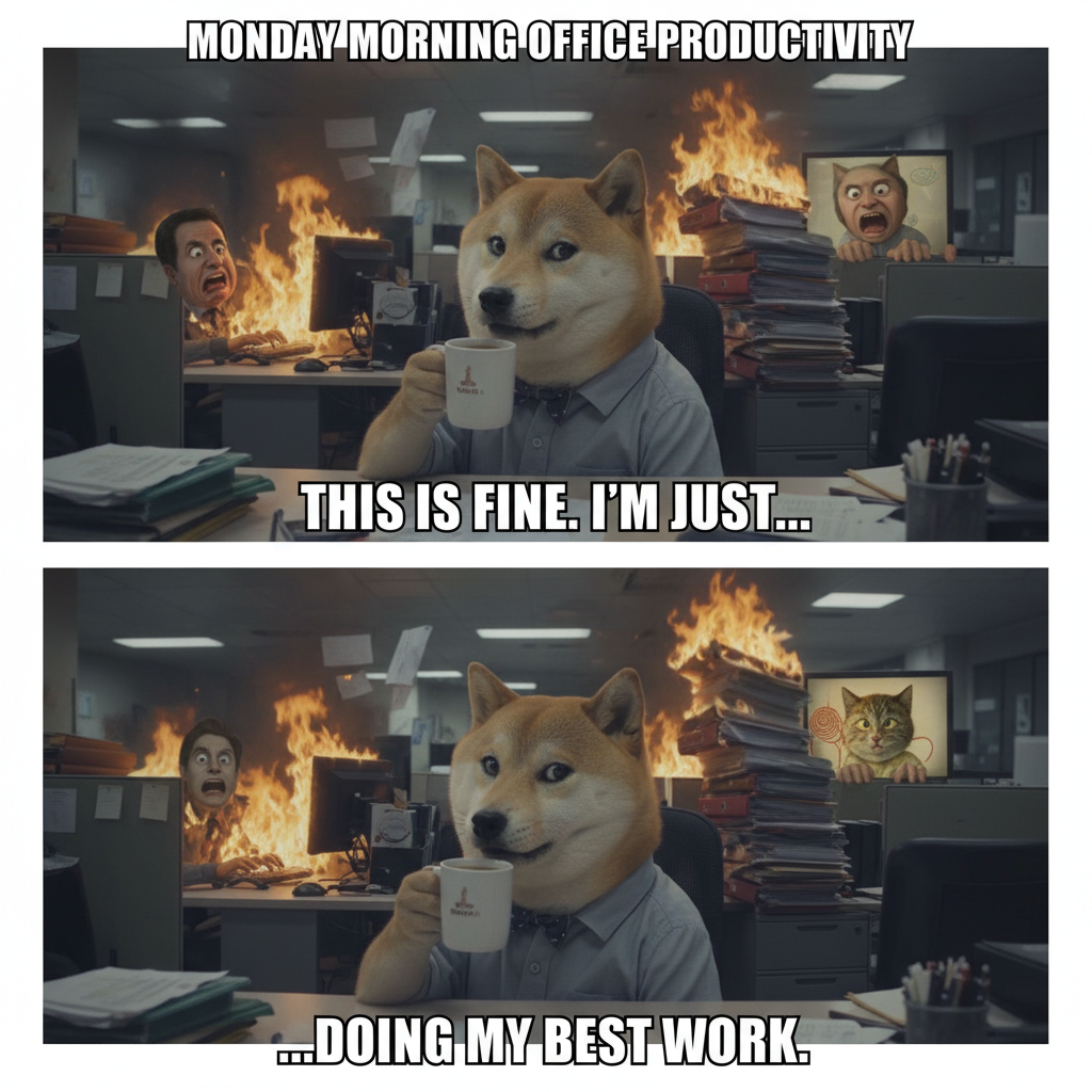 Monday Morning Office Struggles: The Art of Looking Busy