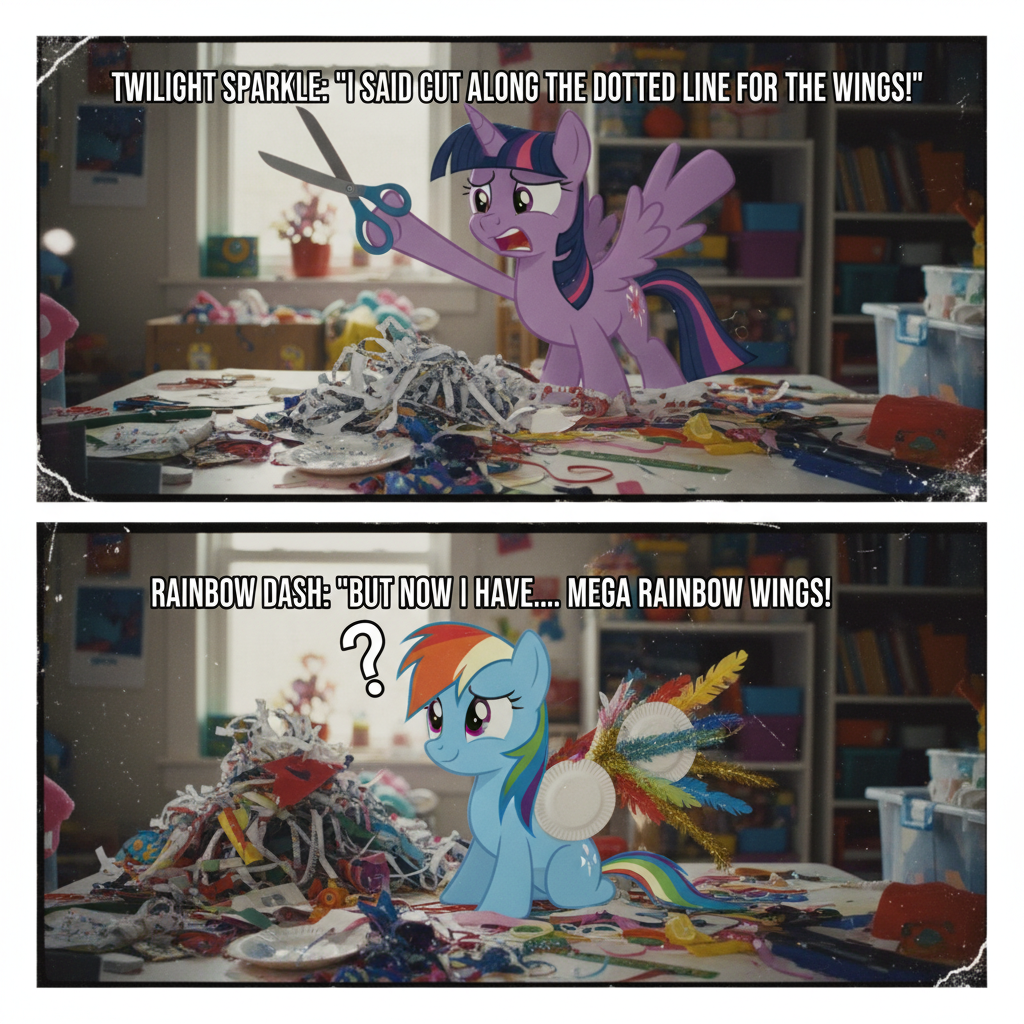 Twilight Sparkle's Crafting Chaos with Rainbow Dash