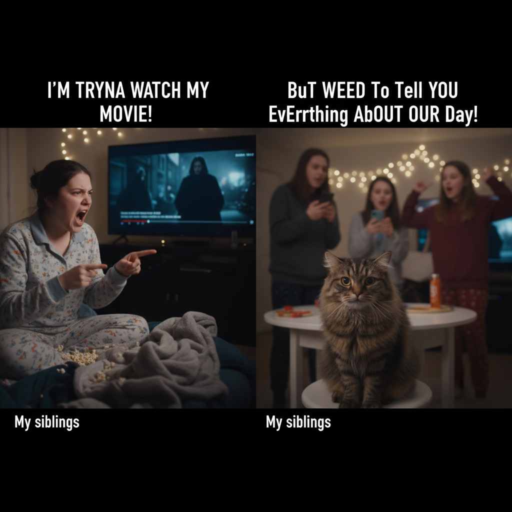 When Movie Night Turns into Sibling Chaos