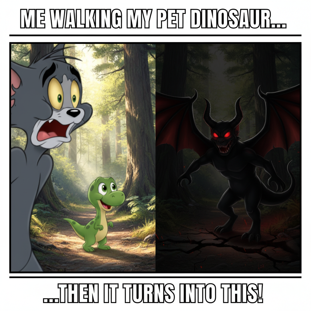 When Your Pet Dino Turns into a Demon in the Forest