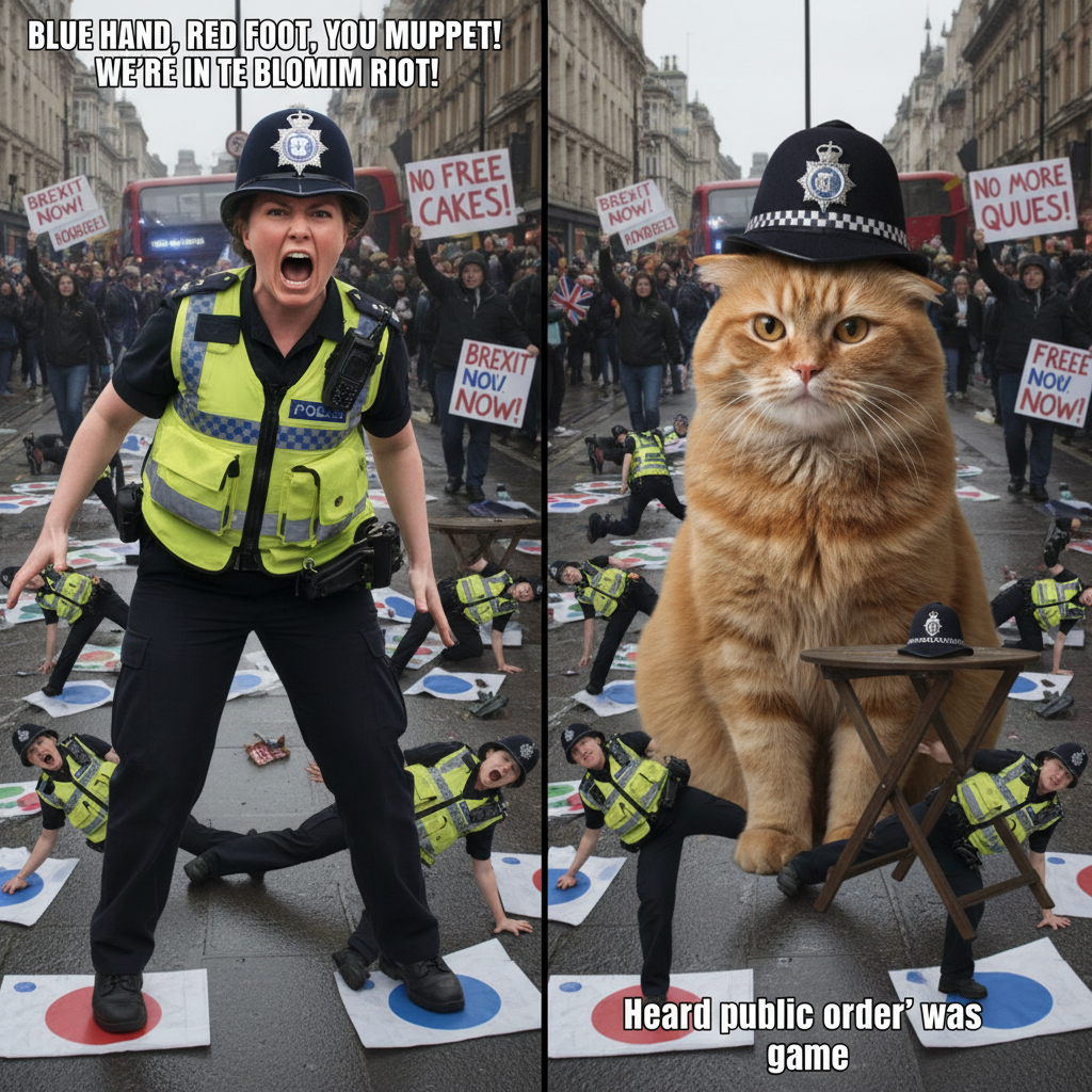 British Police Twister Championship Amidst London Chaos