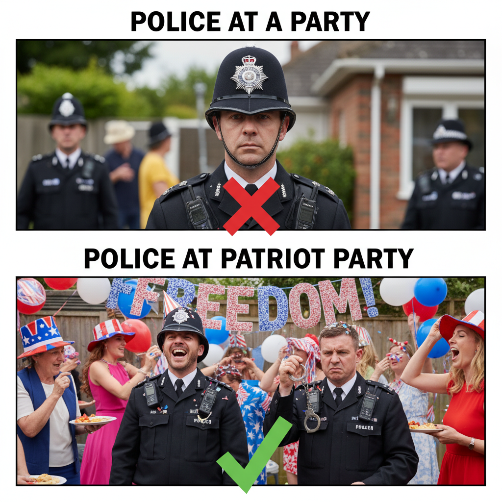 When British Police Join the Party but Not the Fun!