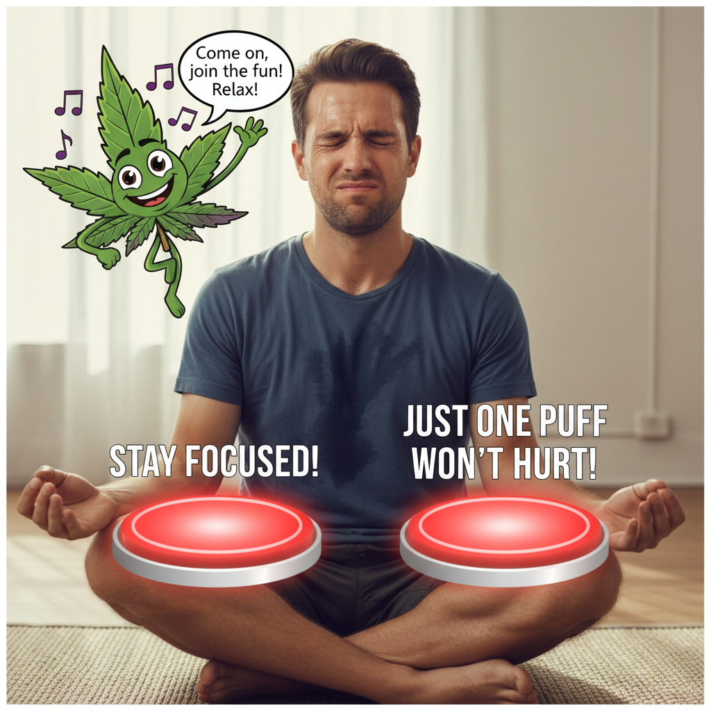 When Trying to Stay Calm but the Weed Calls You