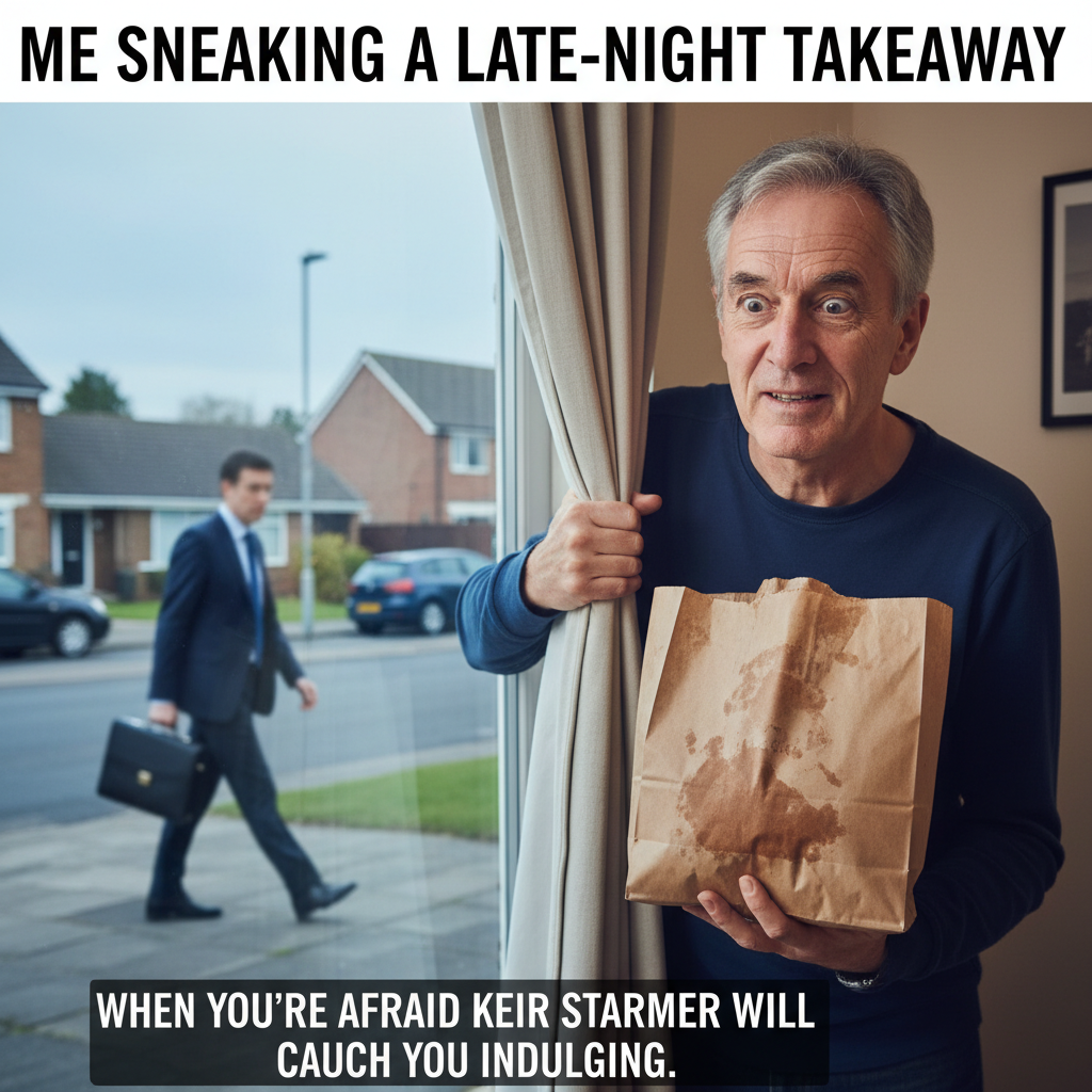 Hiding Takeout from Keir Starmer: A Relatable Panic