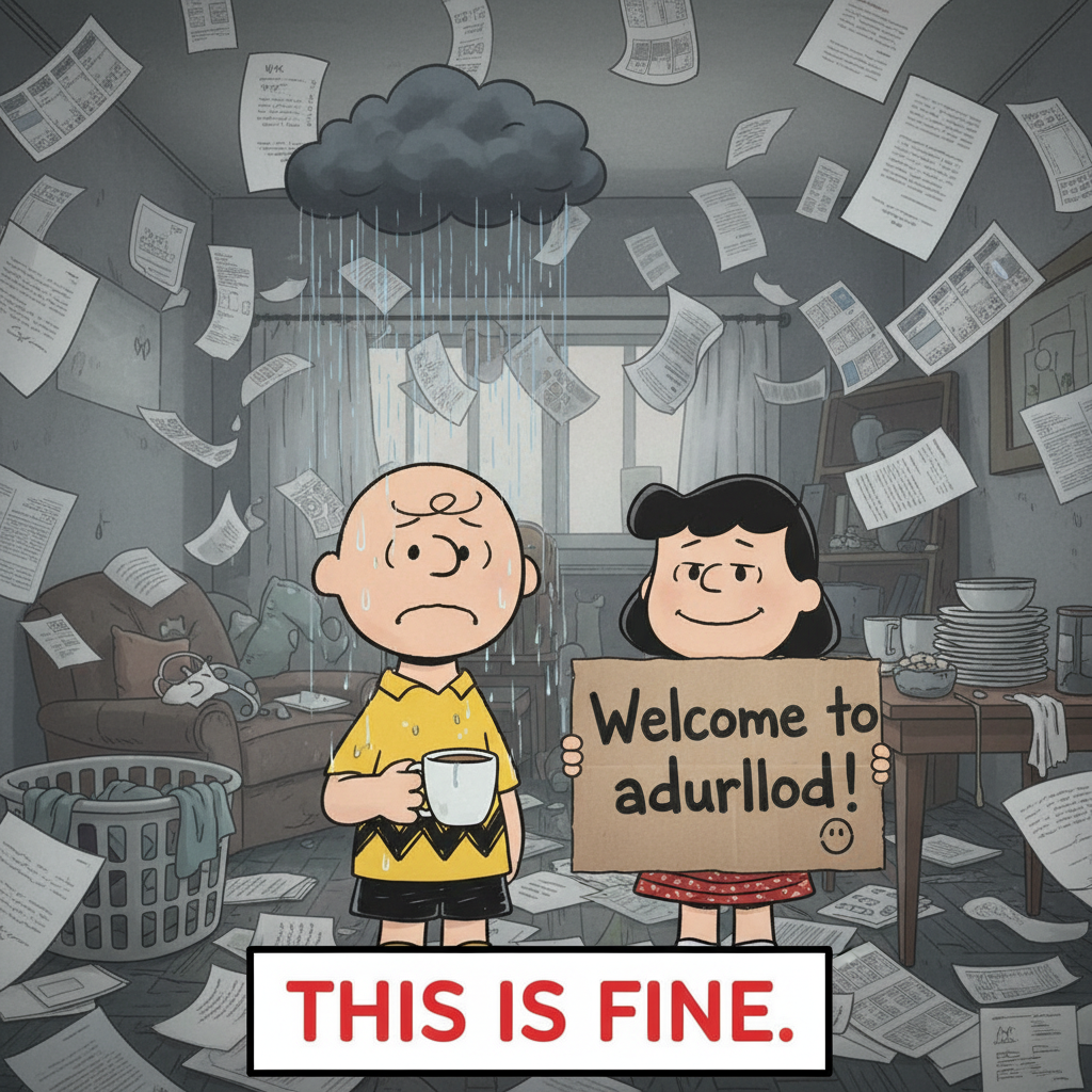 When you realize adulting is no joke: A Charlie Brown Moment