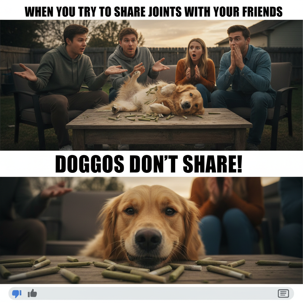 When Your Dog 'Bogarts' All the Joints! 🐾🔥