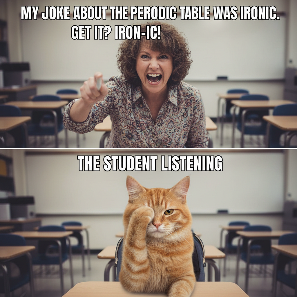 When Your Teacher Tries to Be Funny and You're Just Not Having It