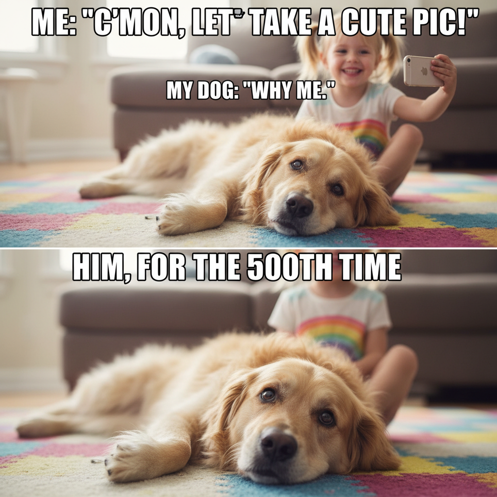 When Your Dog Goes Full Drama Queen: A Relatable Meme Moment