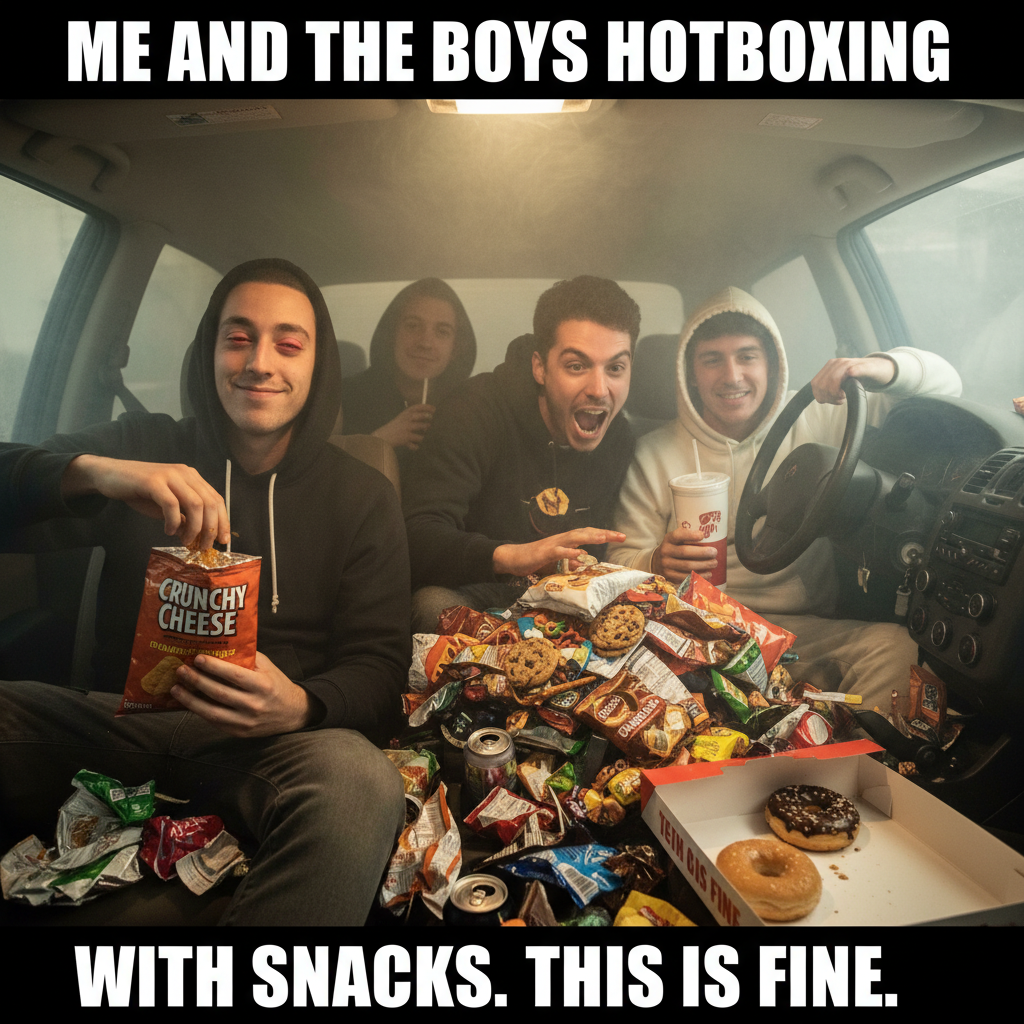Hotboxing with Snacks: A Hilarious Car Adventure!