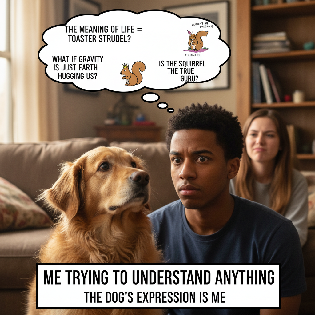 When You Overthink Gazing at a Dog