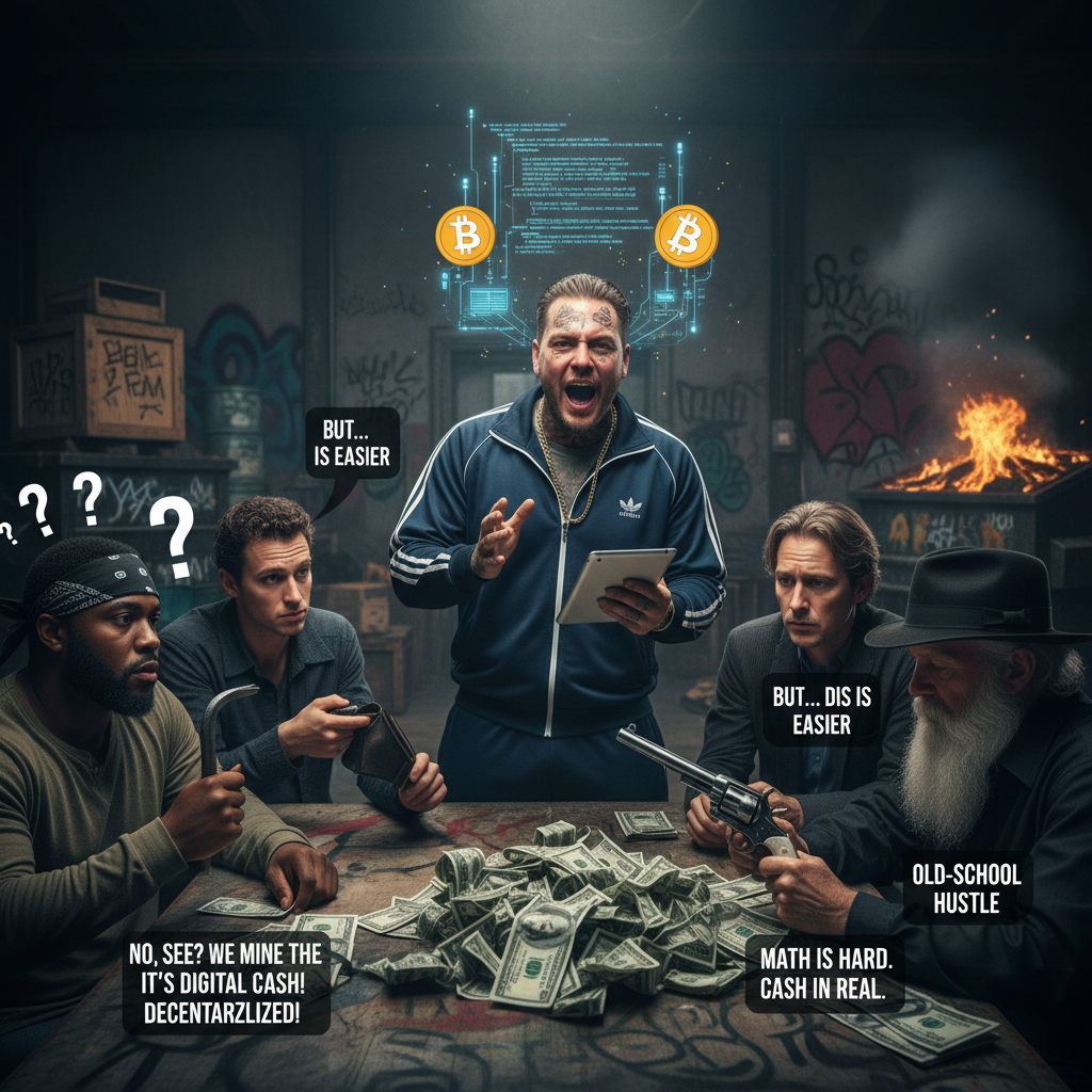 When Gangsters Meet Bitcoin: A Hilarious Blockchain Tale!
