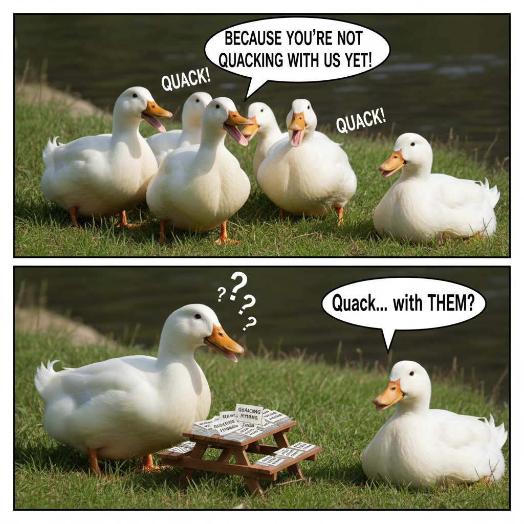 When You're Not Quacking with the Squad Yet 🦆