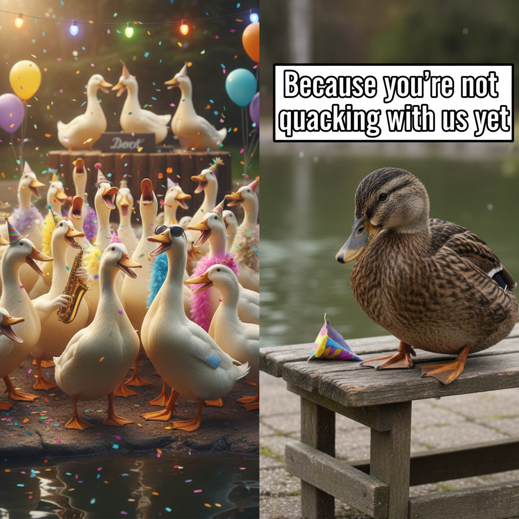 Why You're Not Quacking with Us Yet: A Humorous Meme Idea