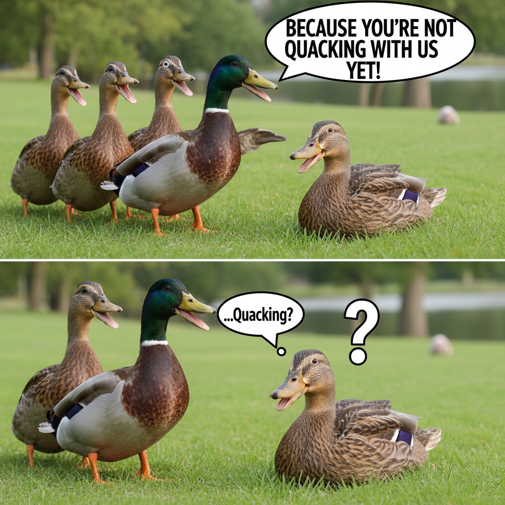When You're Not Quacking with the Squad 🦆