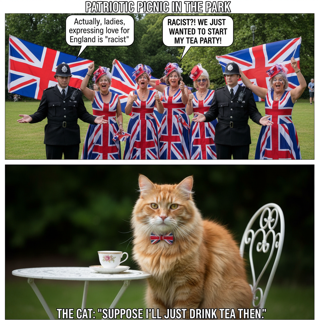 When Patriotism and Police Clash: A Humorous Twist