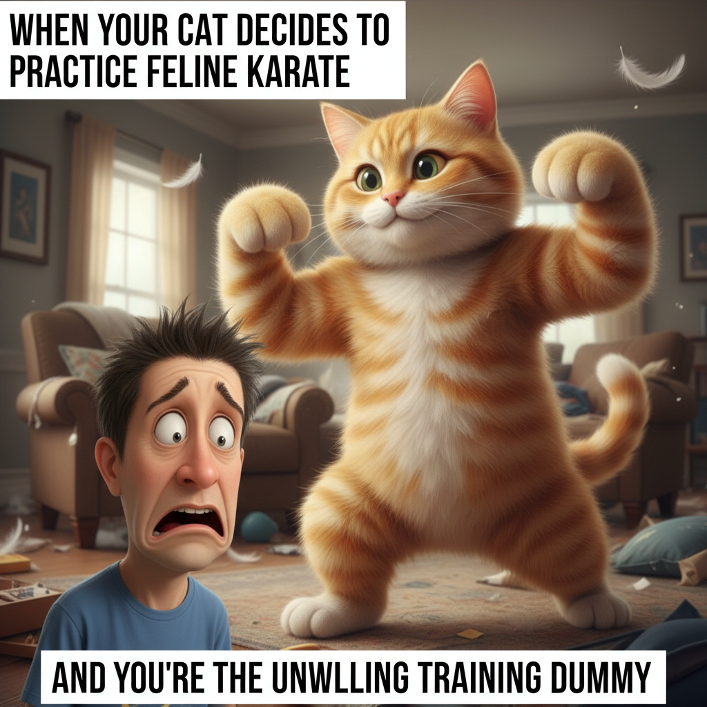 When Cat Knuckles Turn Playtime into a Furry Fight!