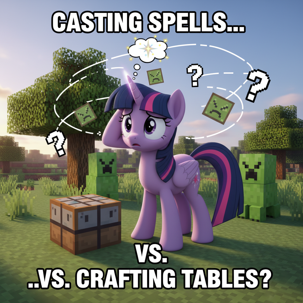 Twilight Sparkle Takes on Minecraft: Equestrian Blocky Adventures!