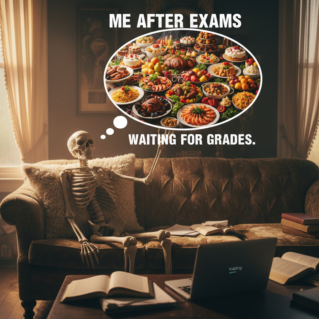 When You Survive the Exam and All You Want is Food