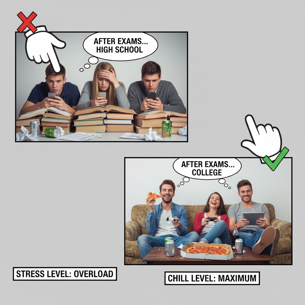 Exam Aftermath: School vs. College Edition