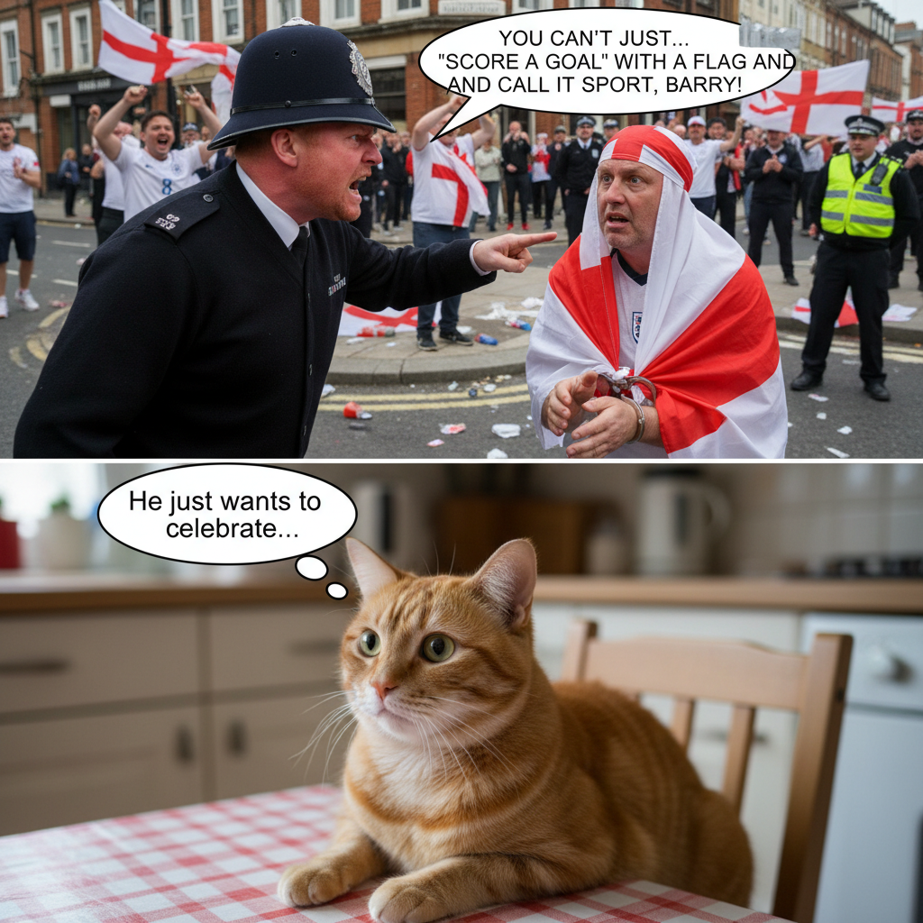 When England Flags Get You Handcuffed: A Comedic Take!