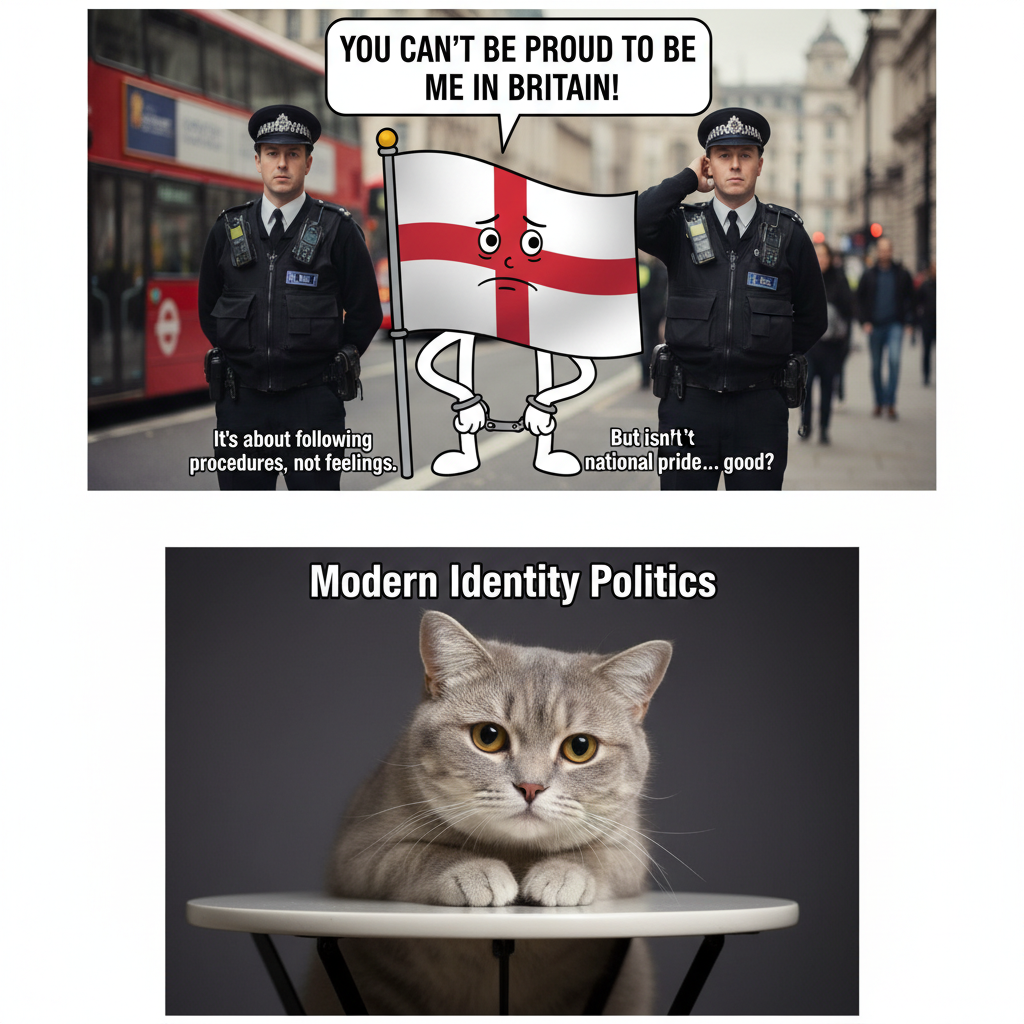 When Your Pride Gets Handcuffed: A Hilarious England Flag Dilemma