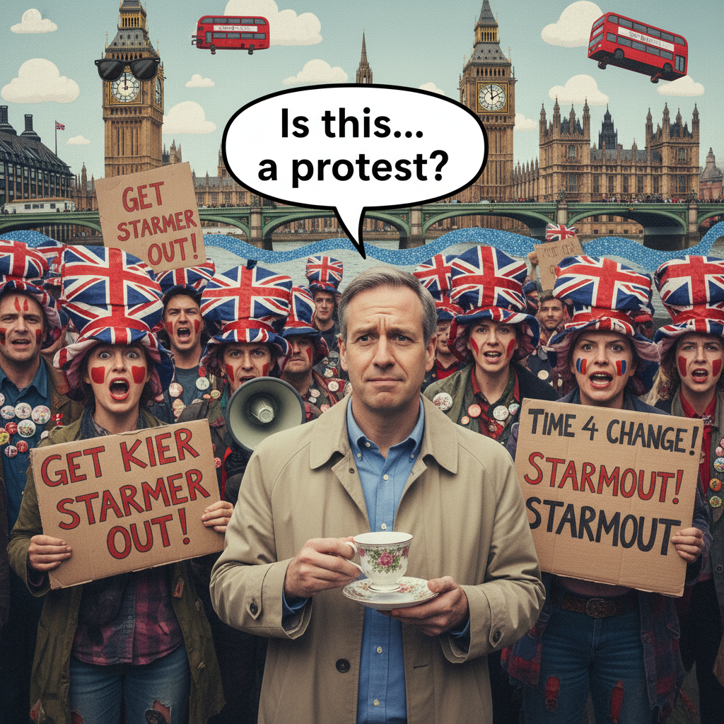 Kier Starmer's Protest - When Politics Meets Comedy!