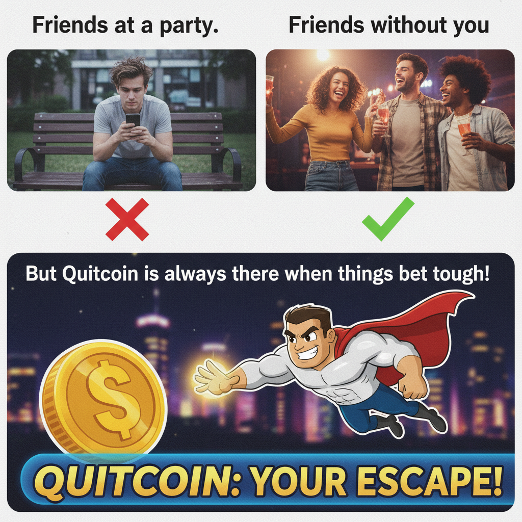 When Quitcoin's Always There: A Hilarious Take on Crypto Dependence