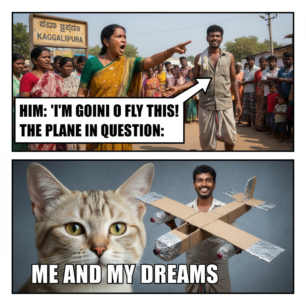 When You're Ready to Fly But Life's a Lungi