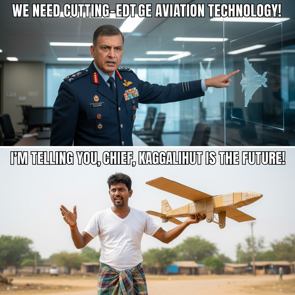 When the Air Force Chief Gets Expert Advice from a Lungi Guy