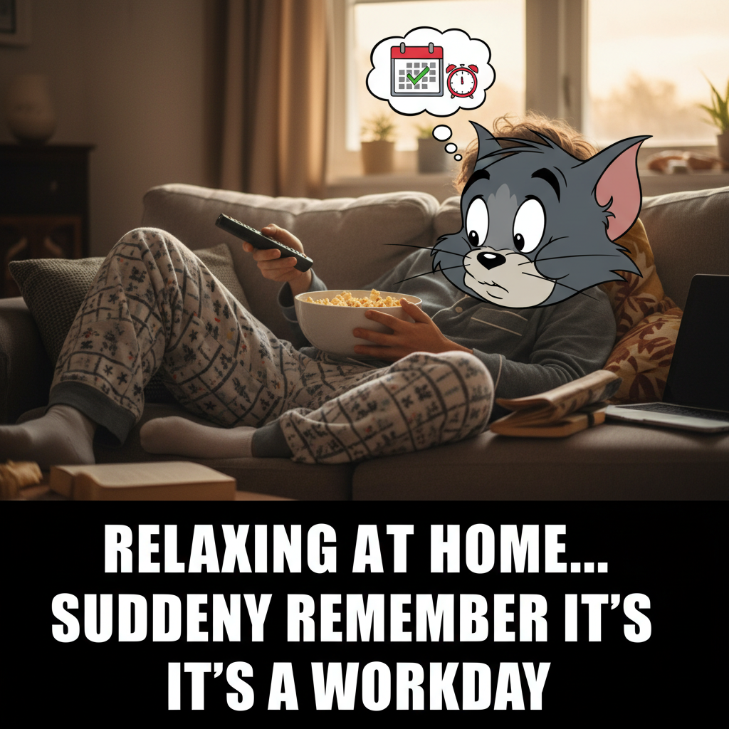 When You Realize Your Day Off is Over