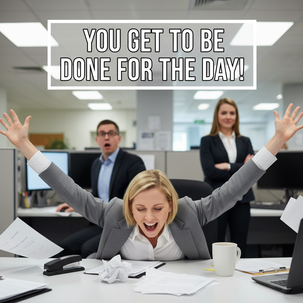 When You've Done Enough for the Day: A Classic Workday Ending