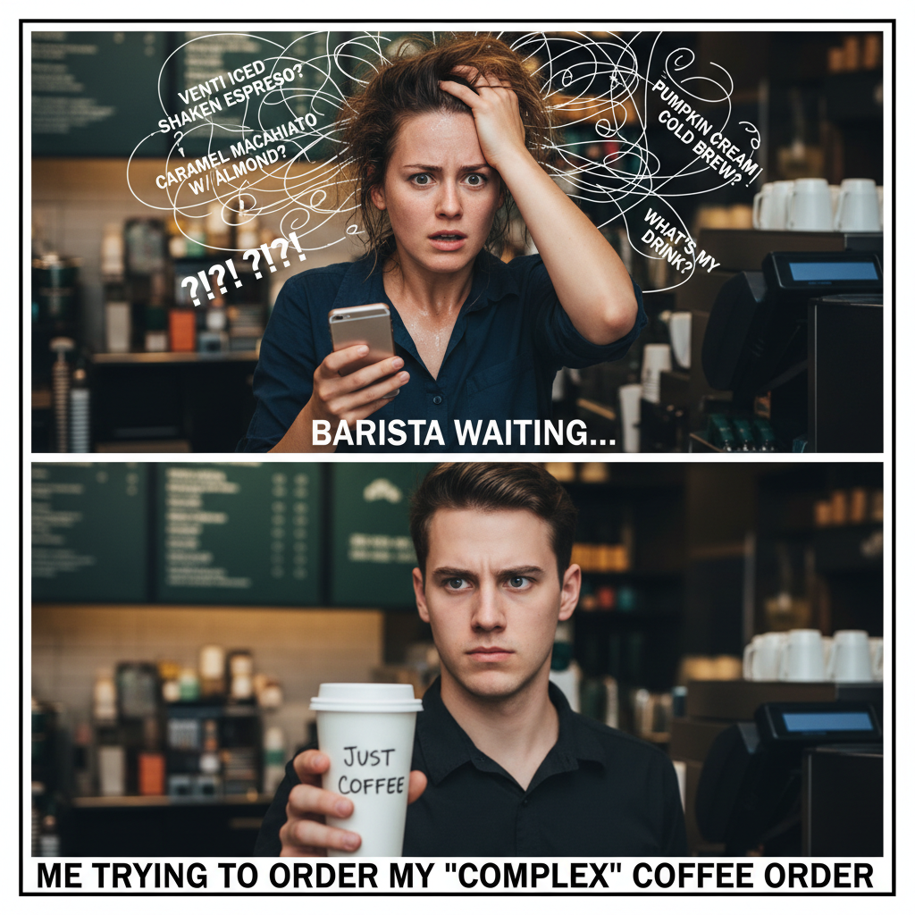 When You Order Starbucks but Forget the Name of Your Favorite Drink