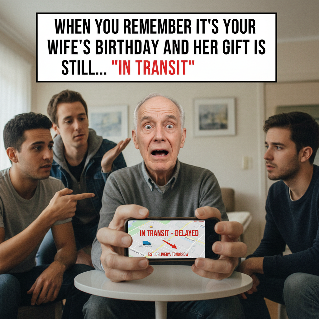 When You Realize Your Wife's Birthday Is Today but the Gift Isn't Here