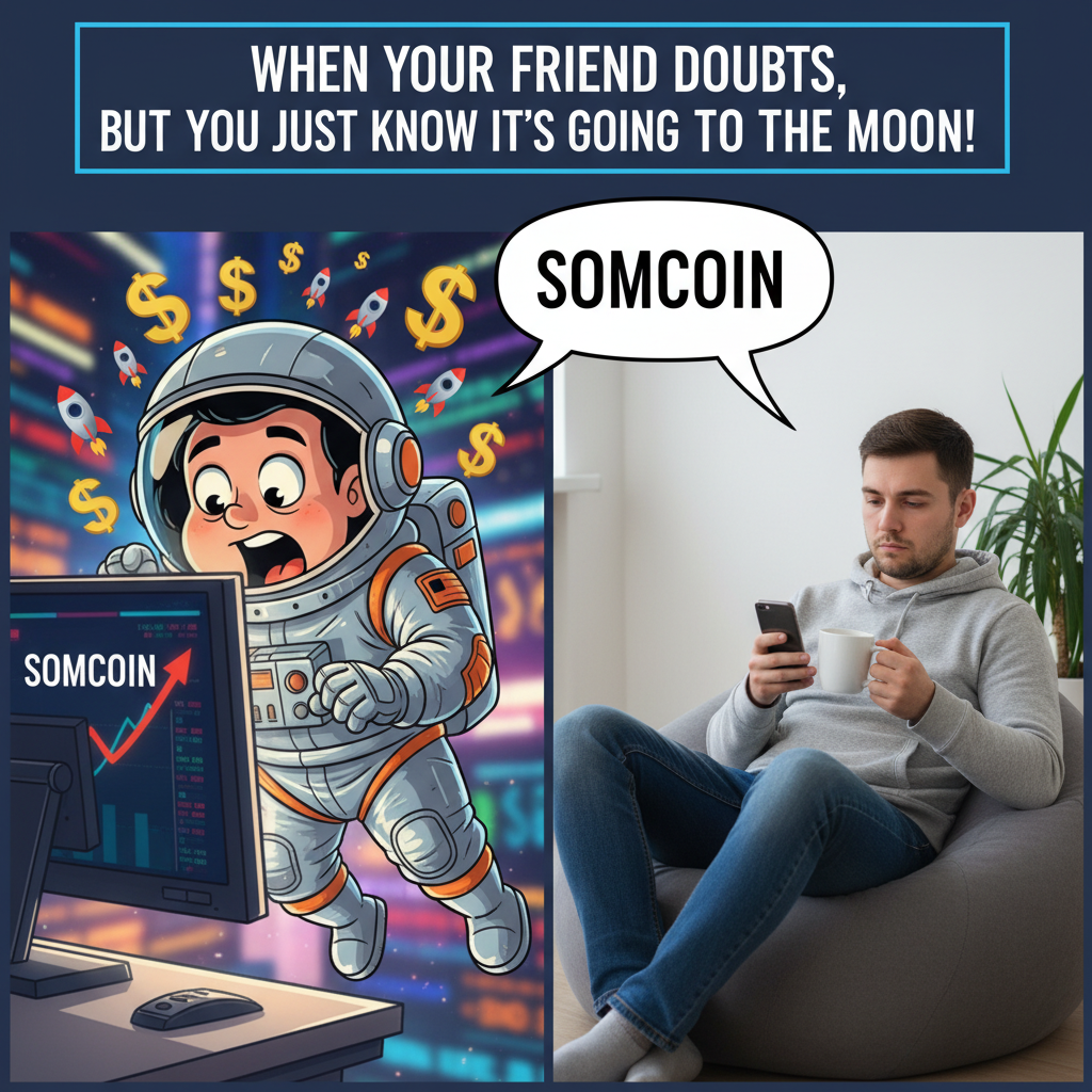 When Somcoin Hits the Moon: A Bullish Meme Adventure!