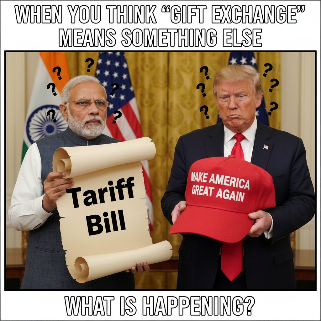 Modi Meets Trump: Tariffs Turned Into a Meme Moment!