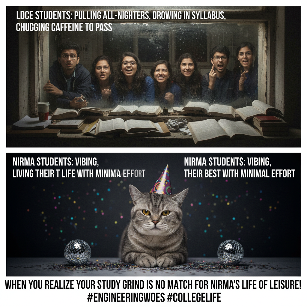 The Ultimate Showdown: LDCE vs Nirma in Meme Form!