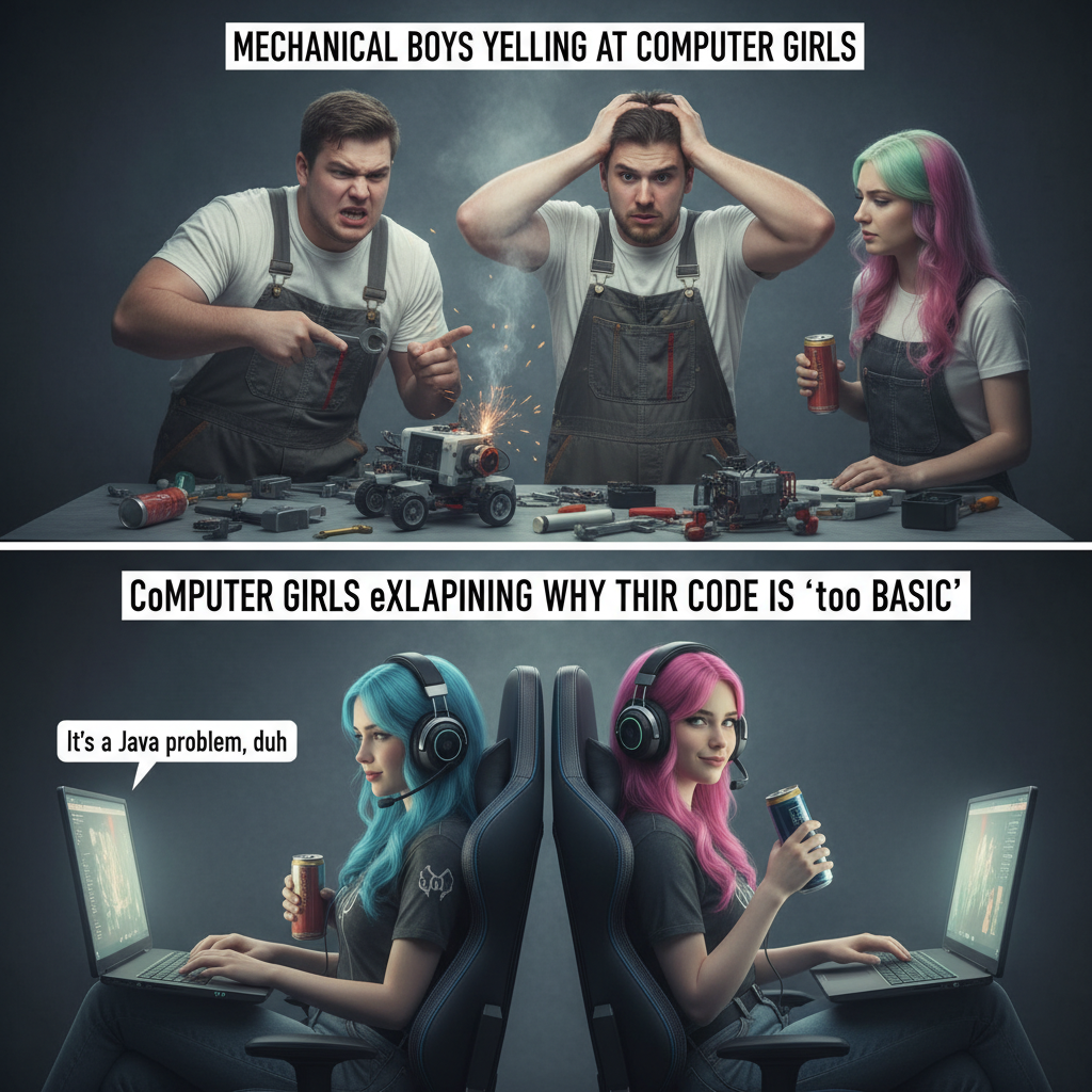 When Mechanical Boys Meet Computer Girls in Engineering Showdown