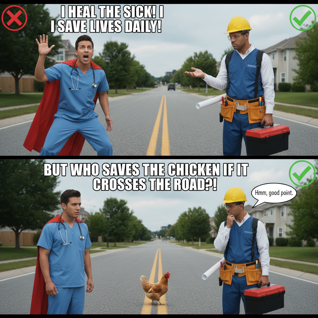 When Doctors and Engineers Debate Their Superpowers